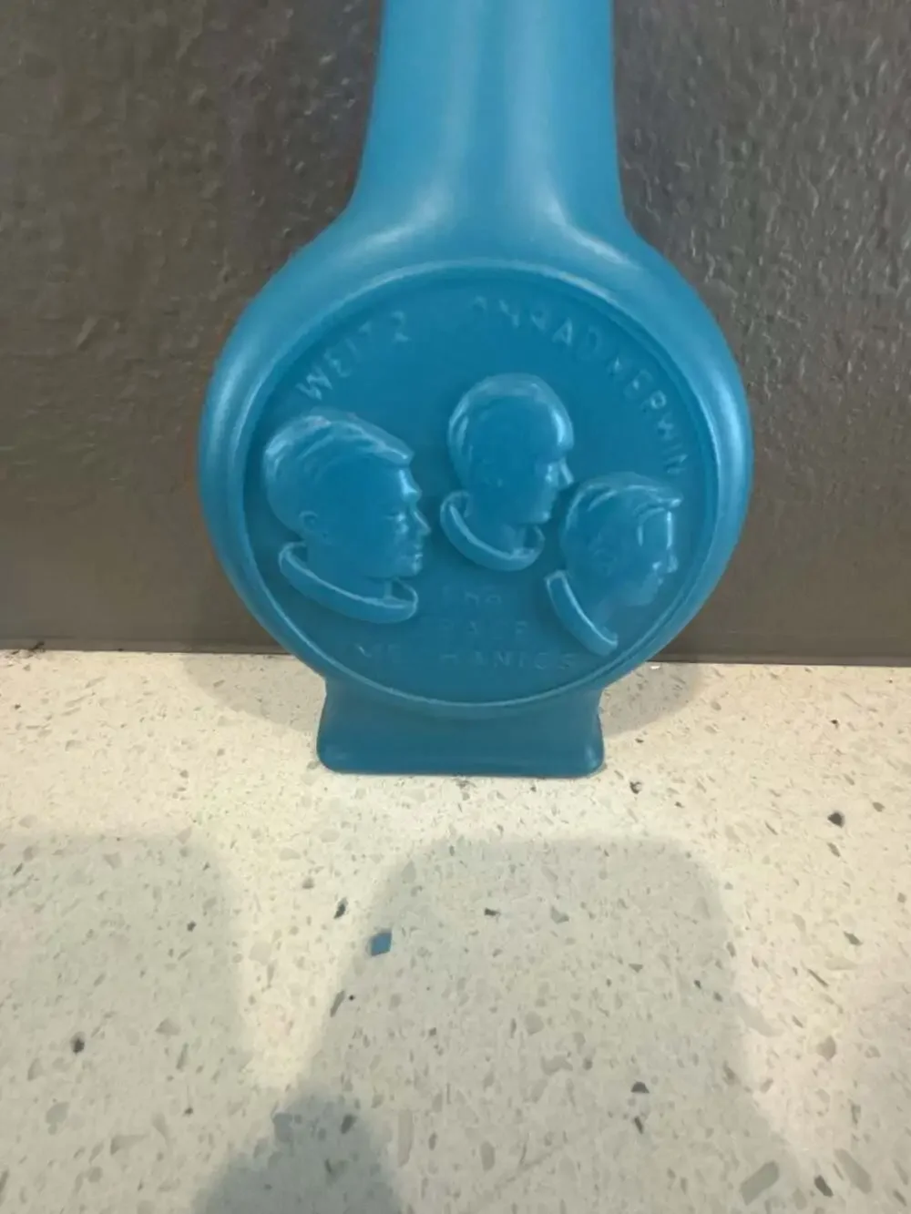 Vintage 1973 Wheaton Blue Glass Skylab I The Space Mechanics Bottle Decanter
